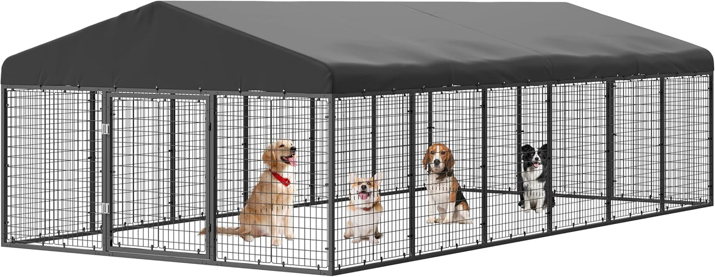 Large Outdoor Dog Enclosure with Roof for Ultimate Safety