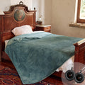 Electric Blanket Queen Size 84in x 90in Green - Dual Control Heated