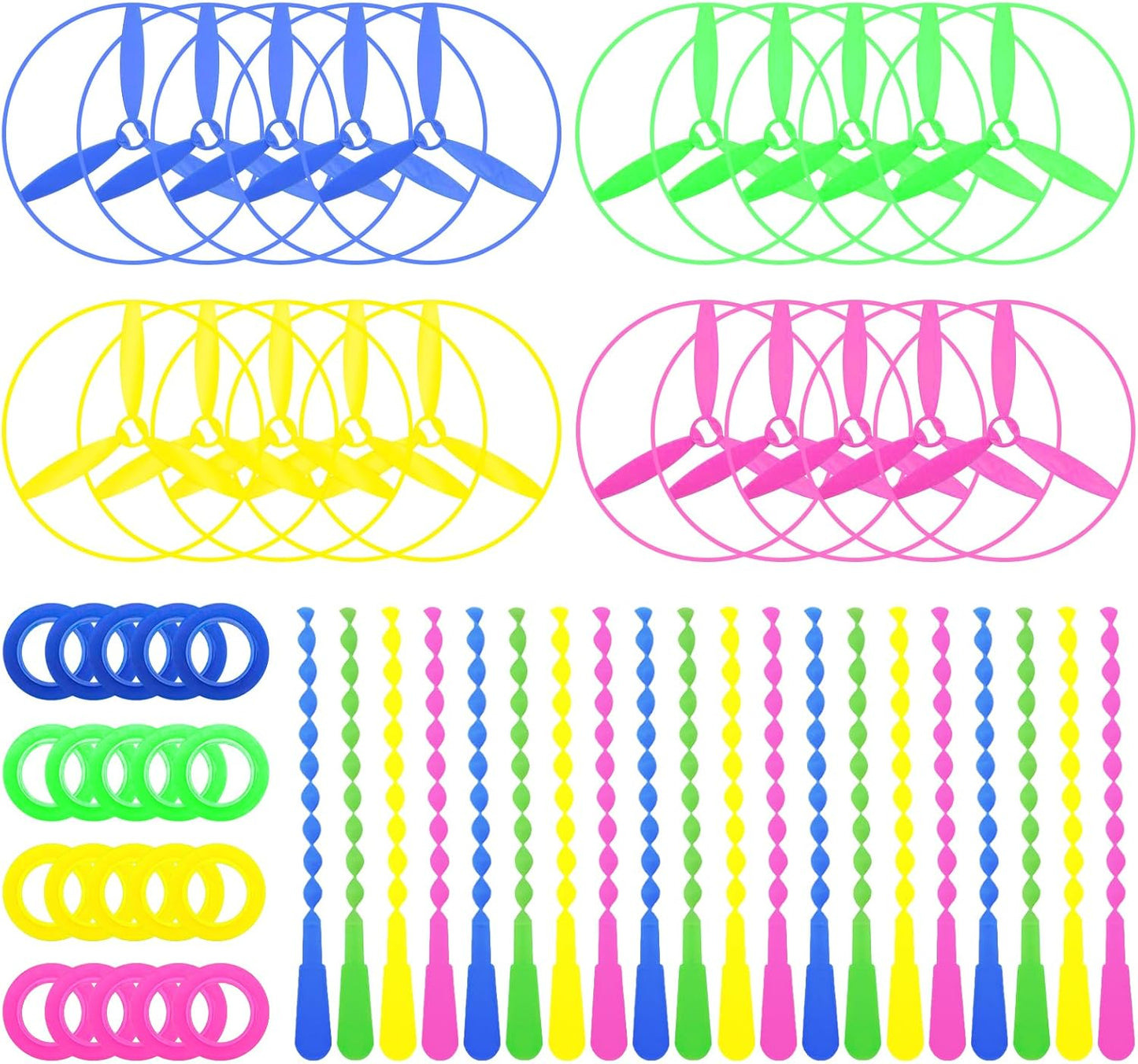 POPLAY 40 Set Twist Disc Flyers: Fun Outdoor Party Prizes