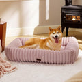 Bedsure Cute Dog Bed for Large Dogs - Cozy Raised Sides and Washable
