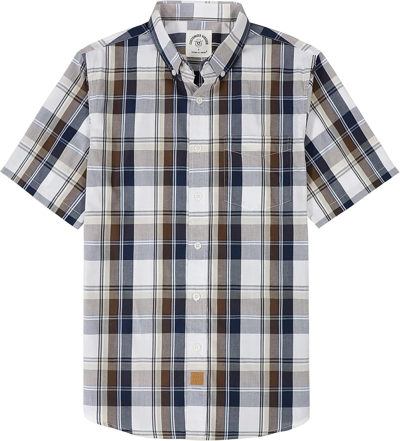 Dubinik Mens Short Sleeve Button Down Shirts for Summer Style