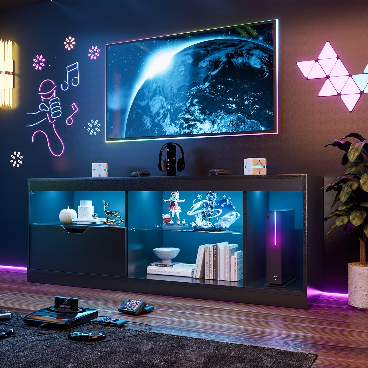 Dynamic RGB LED TV Stand for 65+ Inch TVs