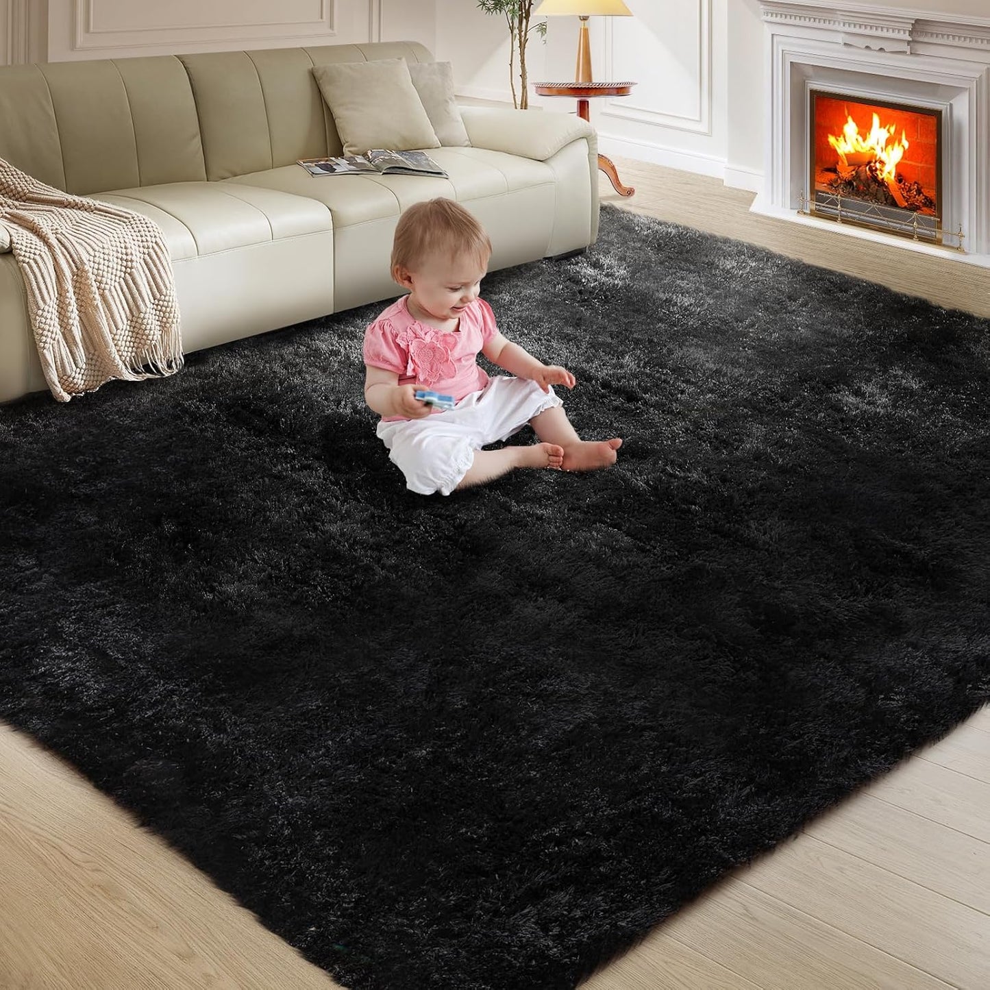 Ultra Soft Rug for Living Room, Fluffy Shag Area Rug 8X10