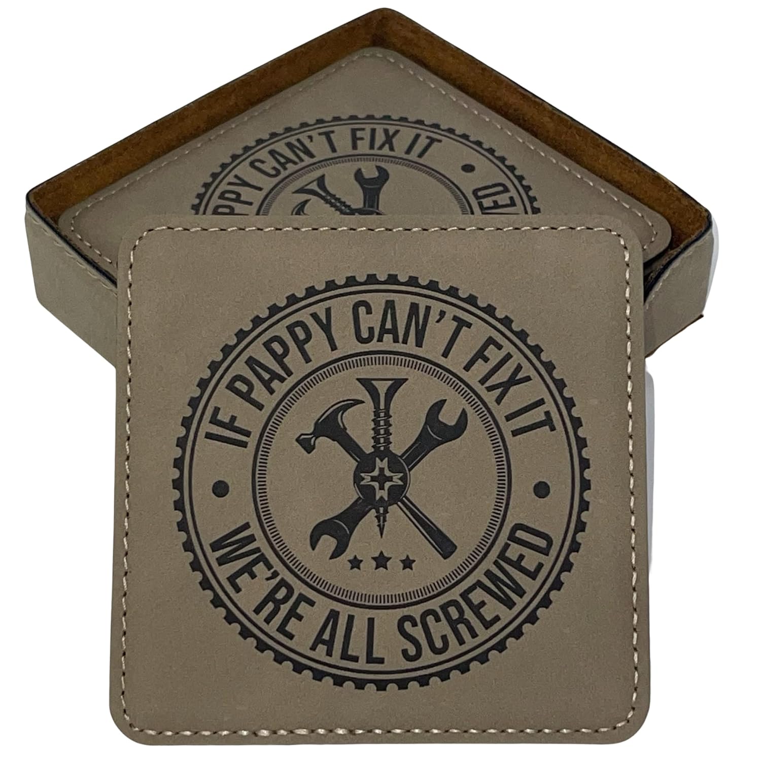 Stylish Brown Coasters - Protect Your Table in Style!