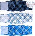 Male Dog Belly Bands 3-Pack Medium - Washable Reusable Leak-Proof