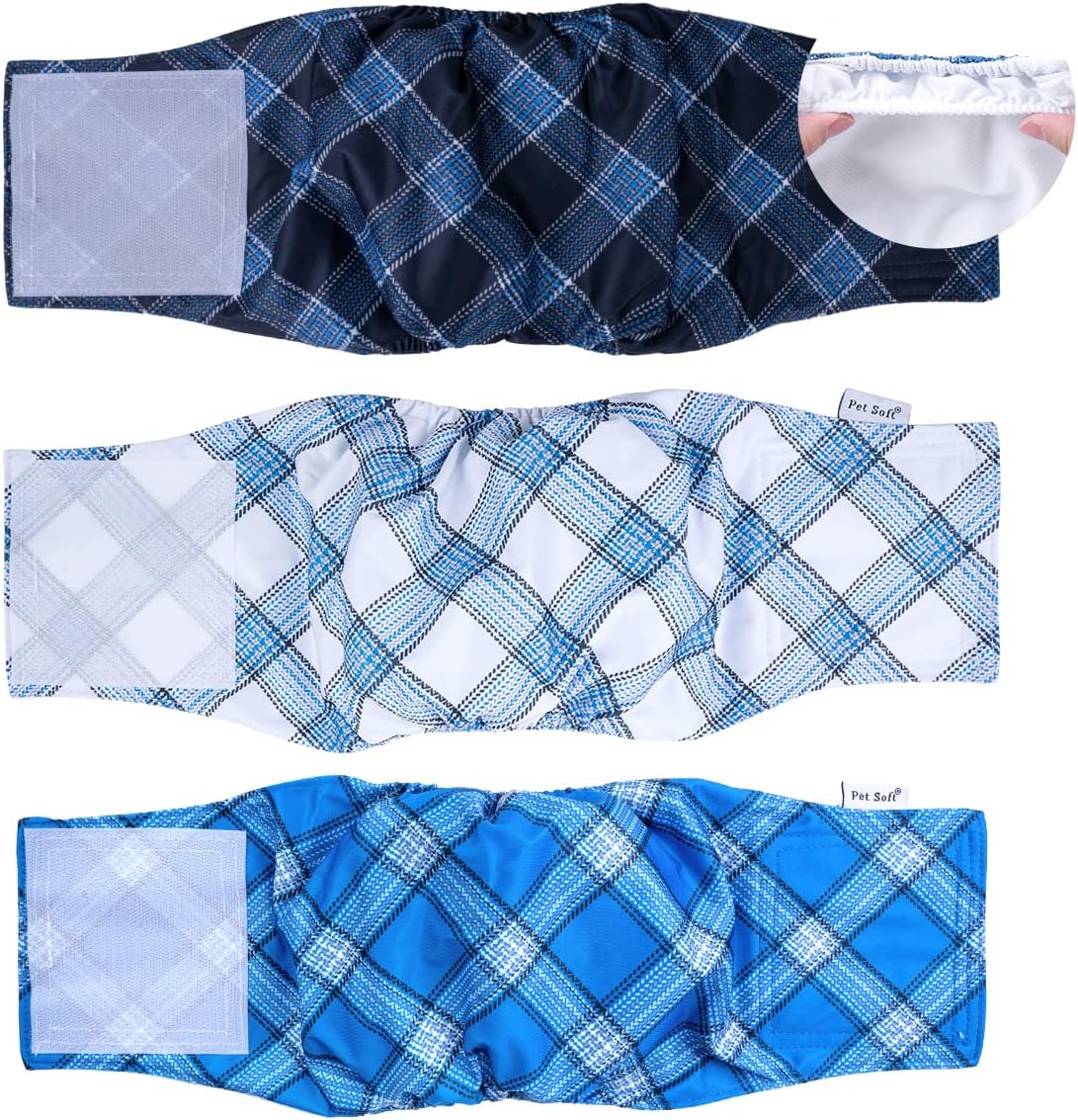 Washable Male Dog Diapers 3-Pack - Comfort for Your Pup