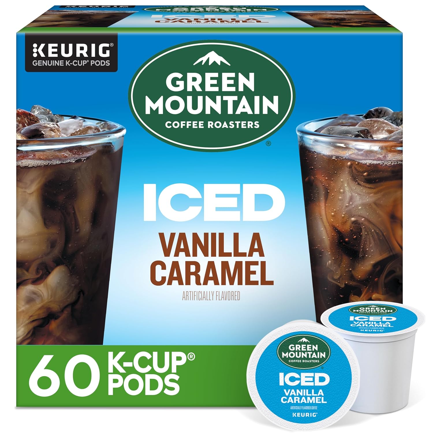 60 Vanilla Caramel K-Cup Pods: Refreshing Iced Coffee
