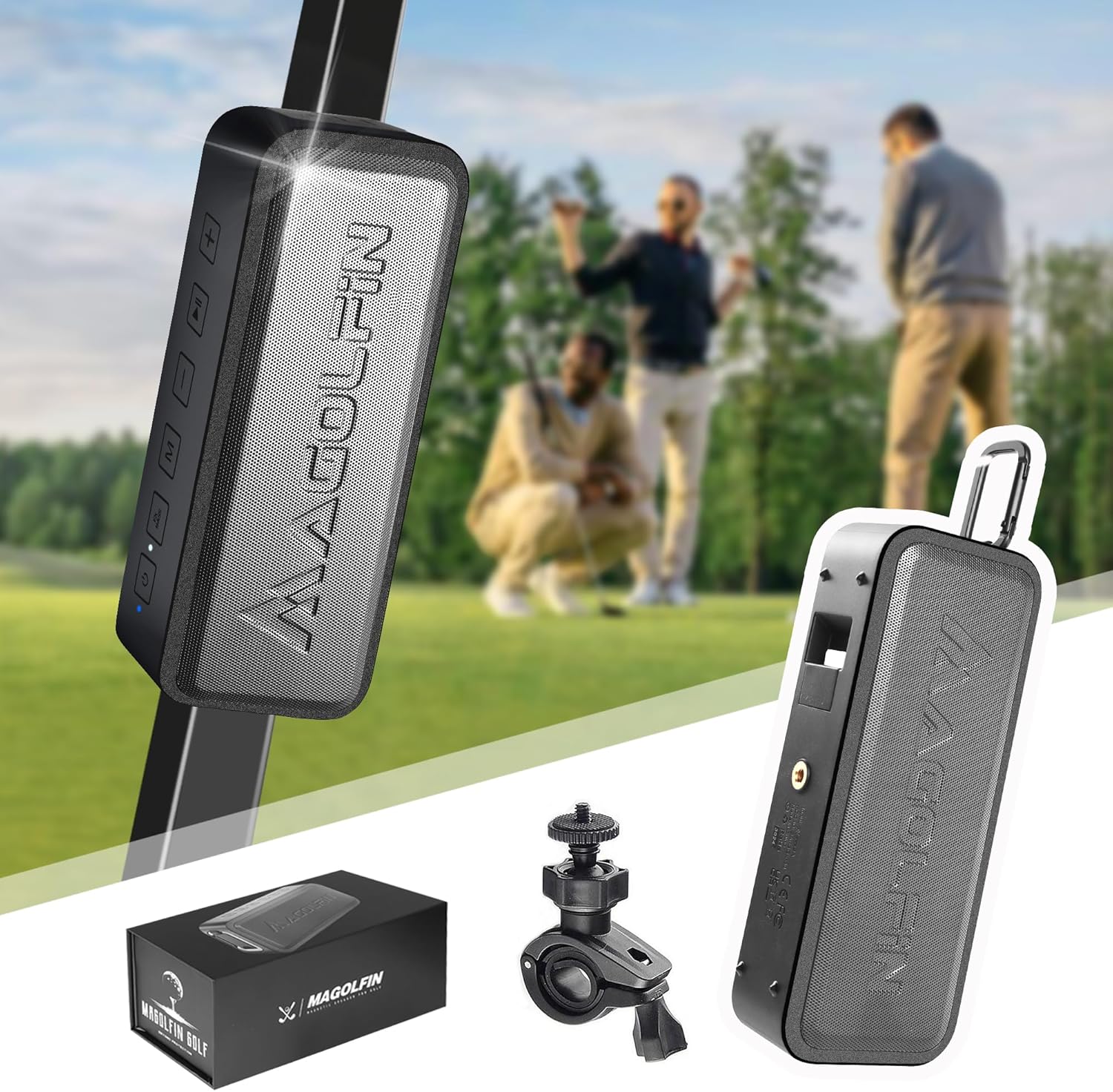 Golf Cart Speaker with 30W Sound and Magnetic Mounting Design