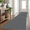 Washable Extra Long Hallway Runner Rug 3x16 - Dark Grey