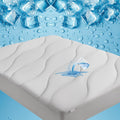 Cooling Mattress Pad King 78x80 Light Grey - Waterproof, Deep Pocket