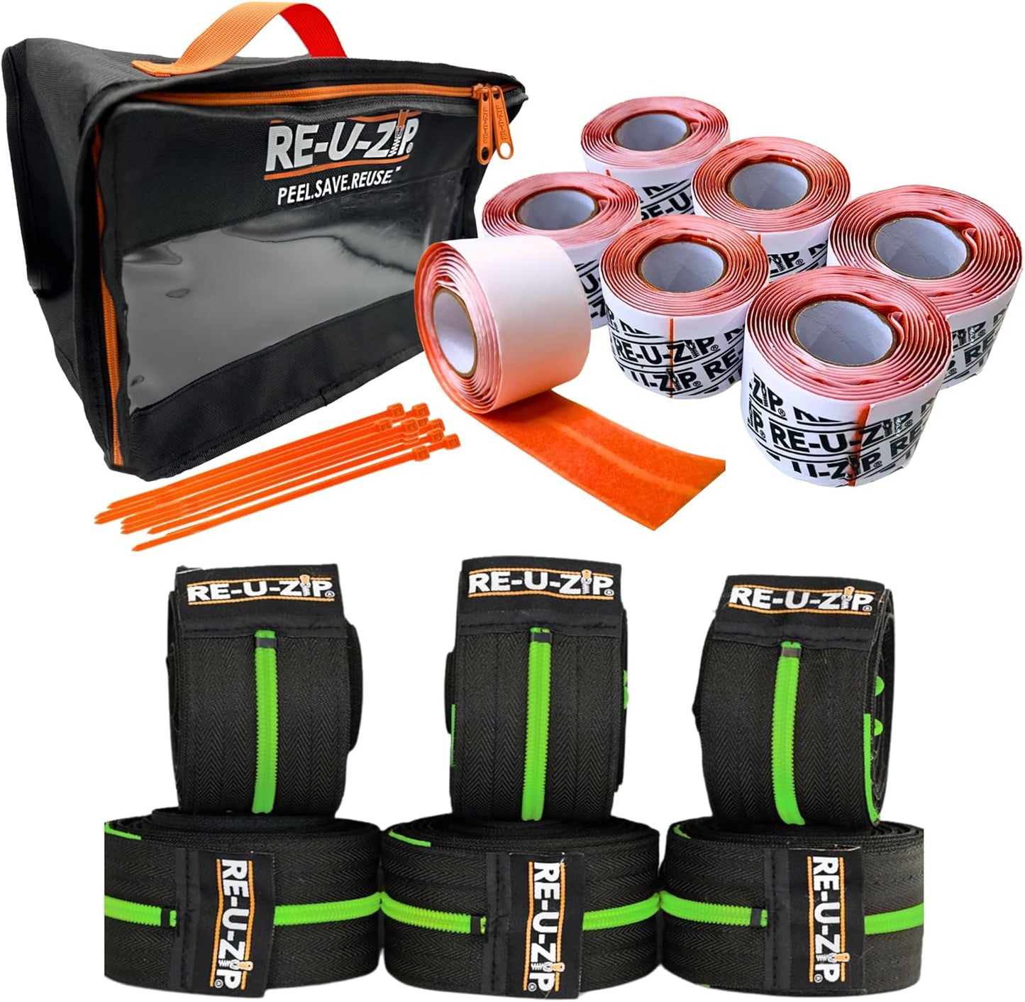 RE-U-ZIP Reusable Dust Barrier Zipper | Cost-Effective 6-Pack