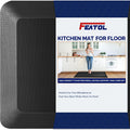 Anti Fatigue Standing Desk Mat 9/10 Extra Thick Memory Foam - Comfort