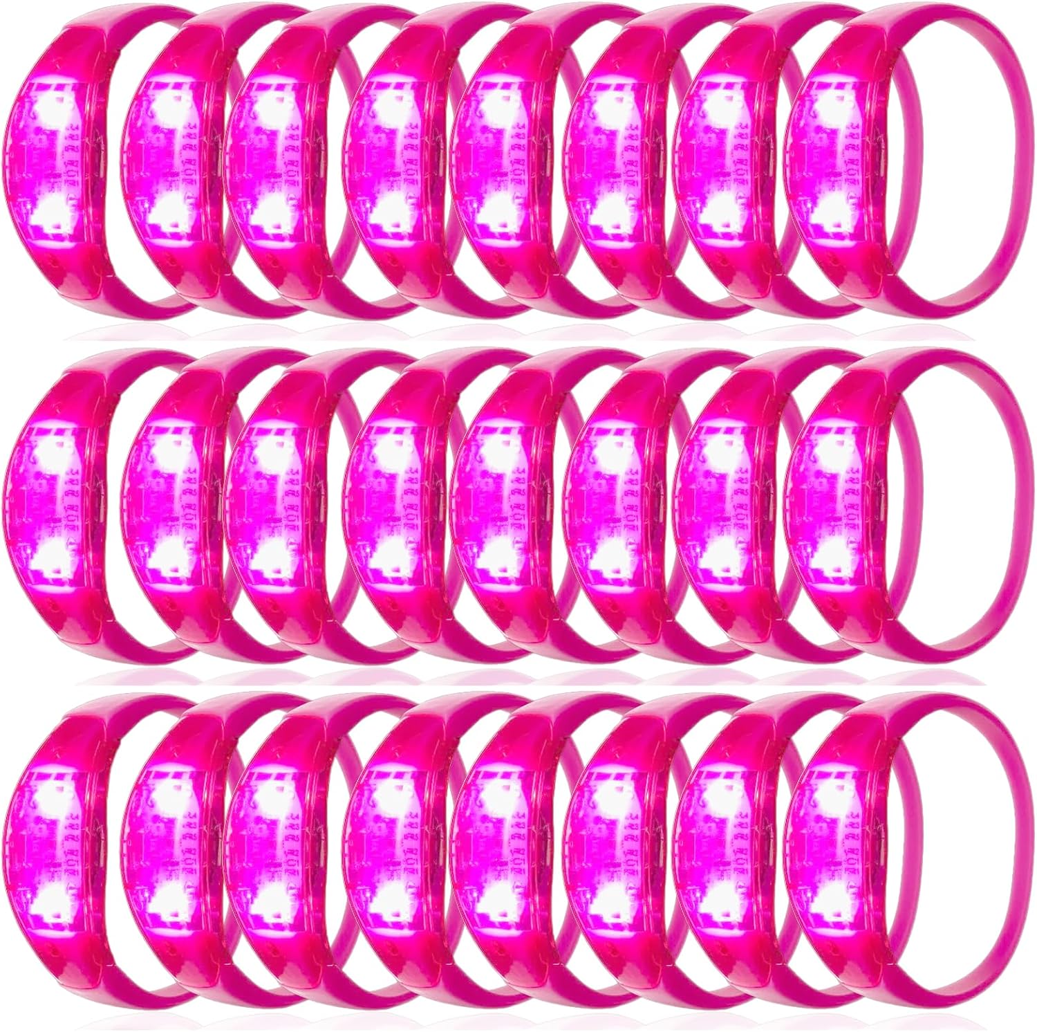 100 Pcs LED Bracelets Sound Activated for Parties and Events