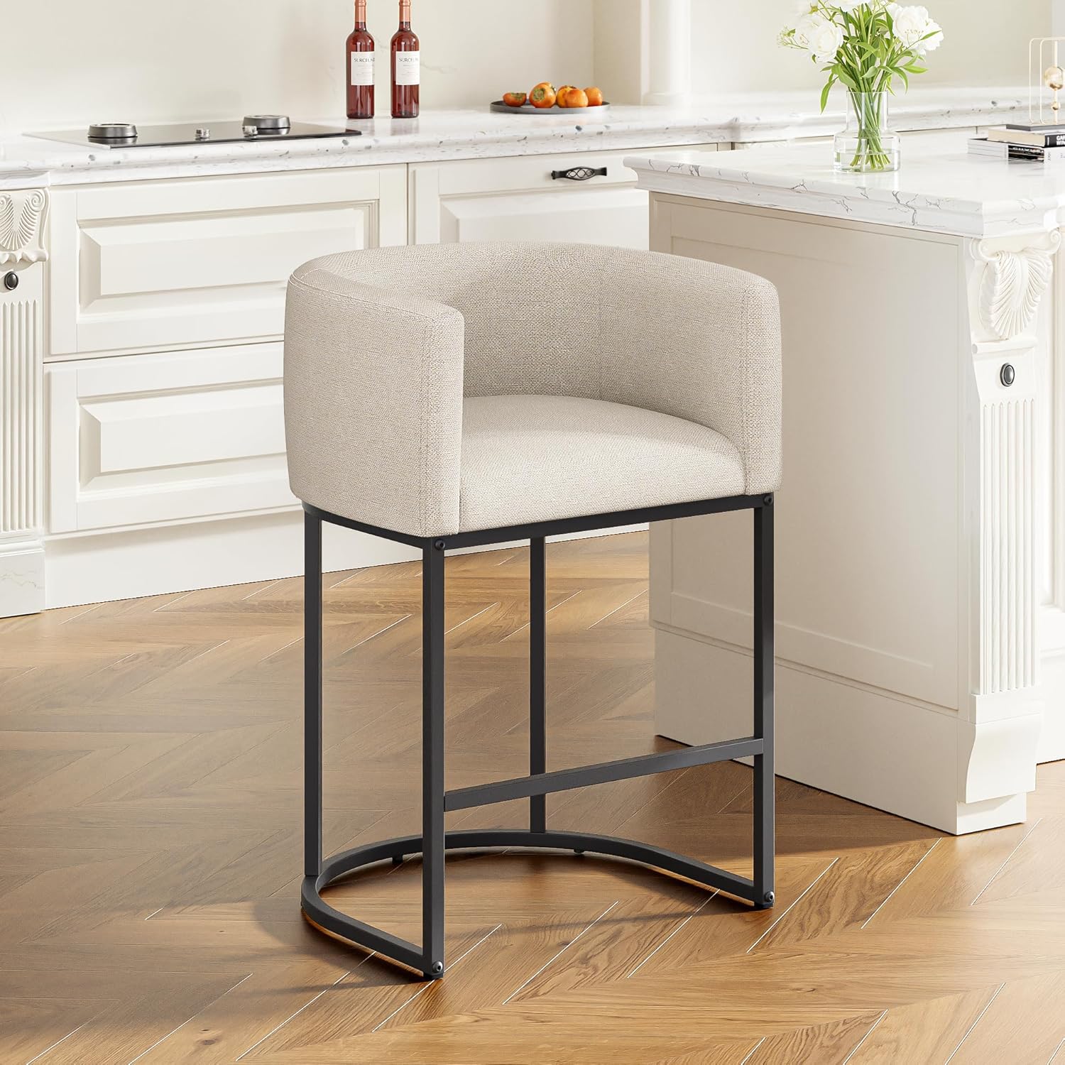 26 H Counter Height Bar Stools with Backrest and Arms for Comfort