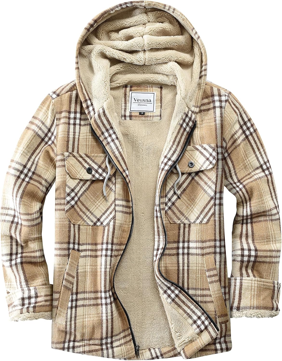 Men's Zip Up Flannel Shirt Jacket for Ultimate Warmth and Style