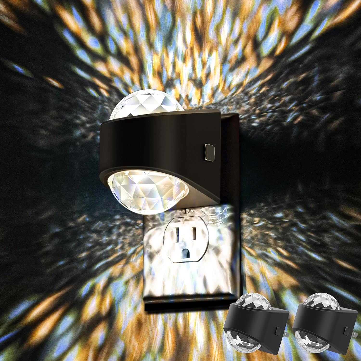 LED Projector Night Light for Bedroom and Kids, 2 Pack