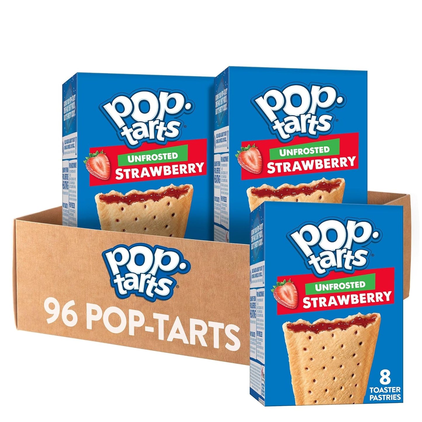 Pop-Tarts Unfrosted Strawberry Toaster Pastries for Breakfast