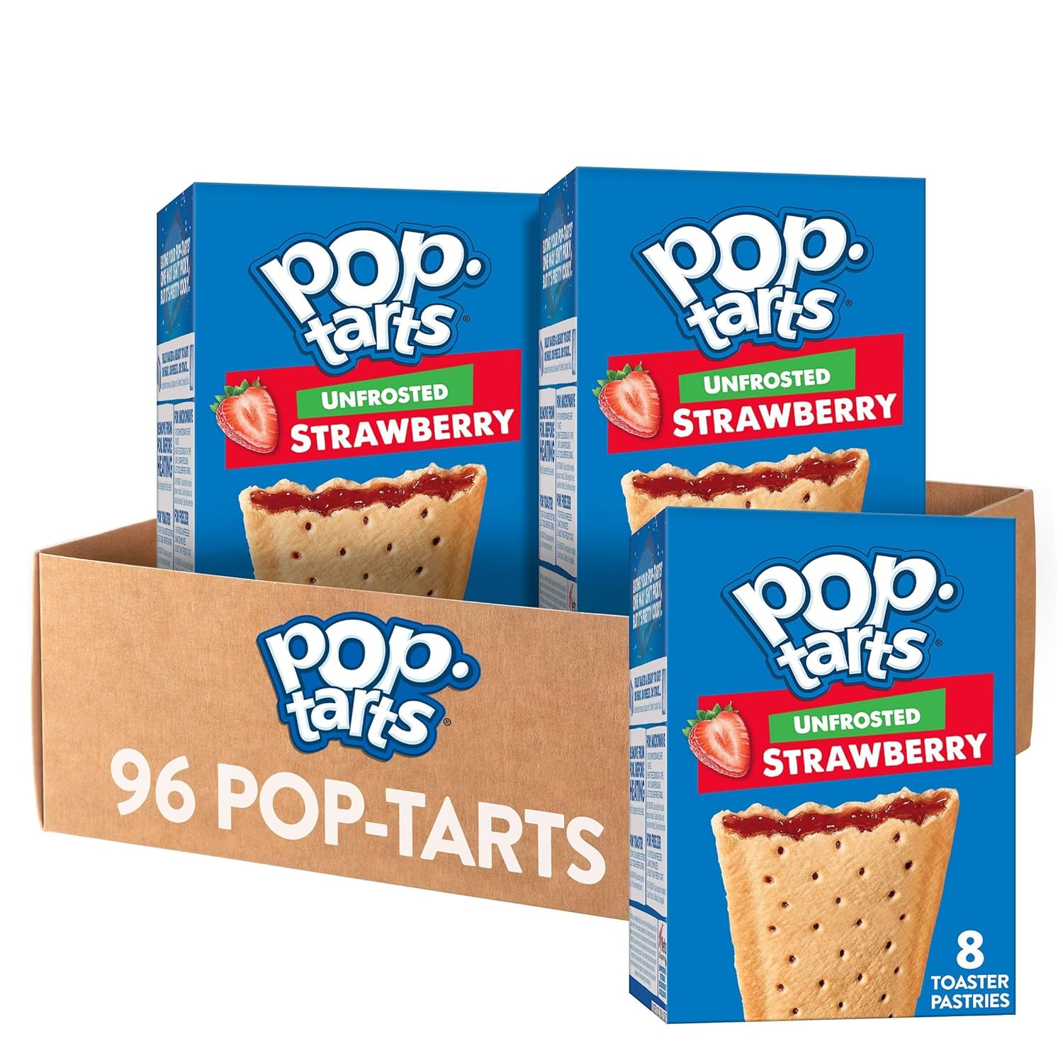 Pop-Tarts Unfrosted Strawberry Toaster Pastries for Breakfast