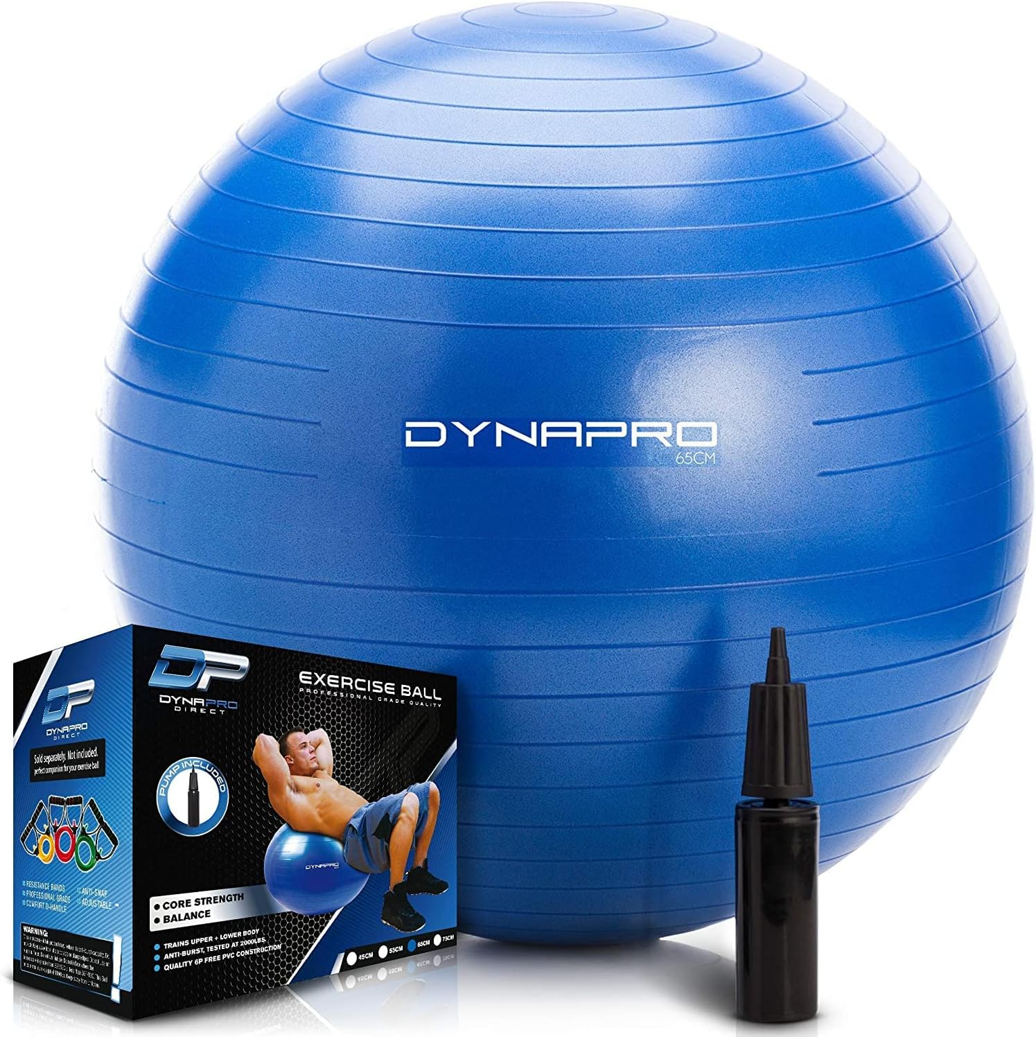 DYNAPRO Extra Thick Exercise Ball - 2200lbs Support