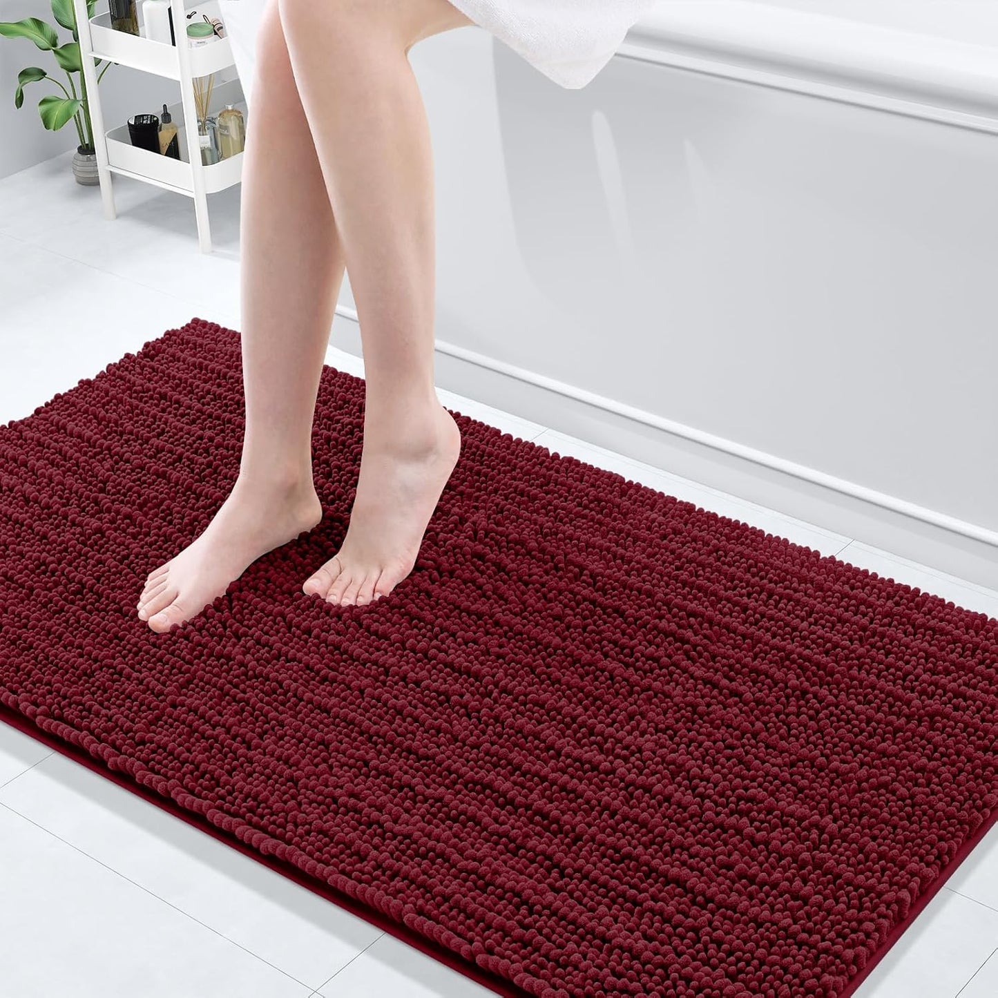 Arotive Luxury Chenille Bathroom Rug Mat for Comfort and Style