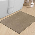 36x25 Dark Beige Bath Mat - Ultra Thin Quick Dry Non Slip Rug