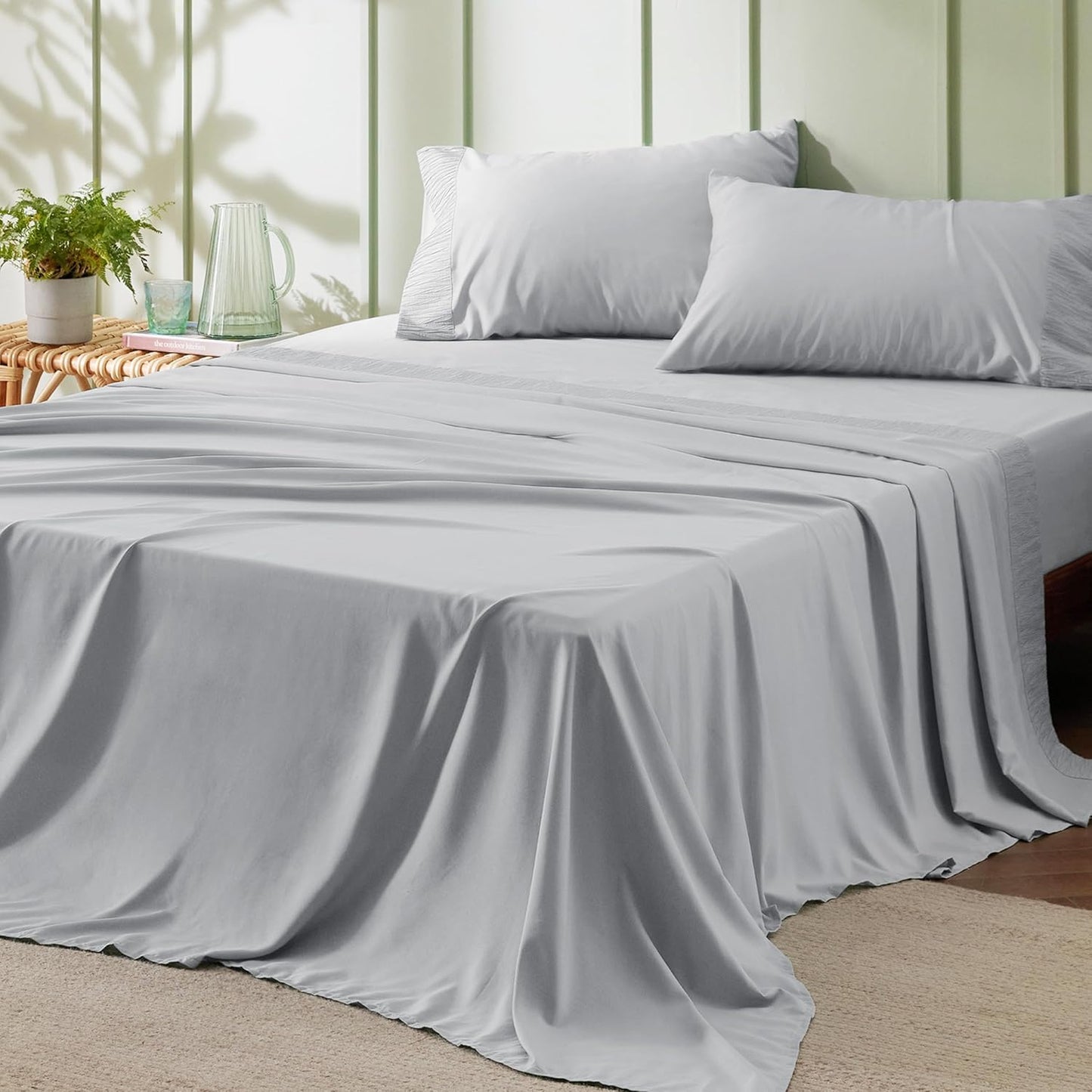 Bedsure California King Sheet Sets - Soft & Cooling Luxury Bedding