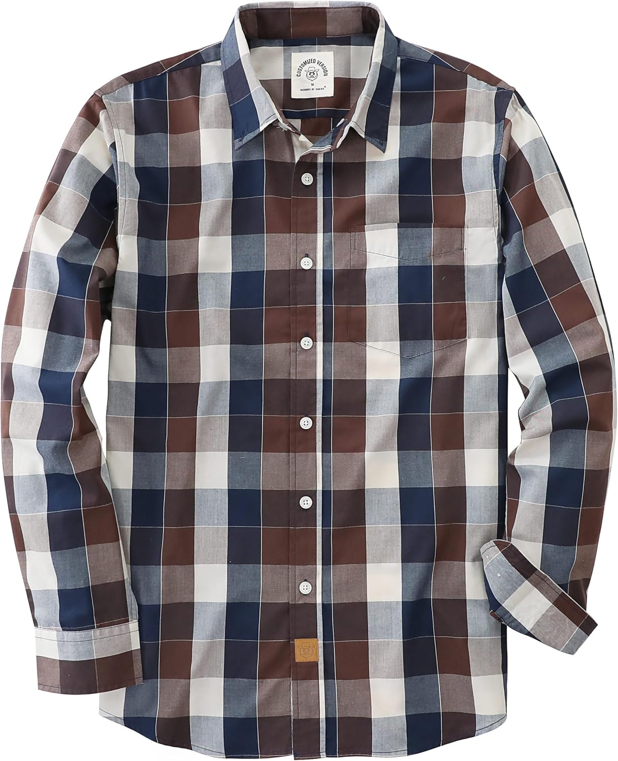 Dubinik Mens Long Sleeve Button Up Shirts for Casual Style