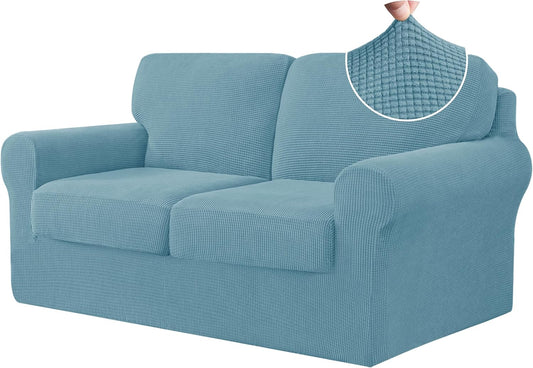 CHUN YI 5 Piece Stretch Loveseat Sofa Cover for Medium Sofas