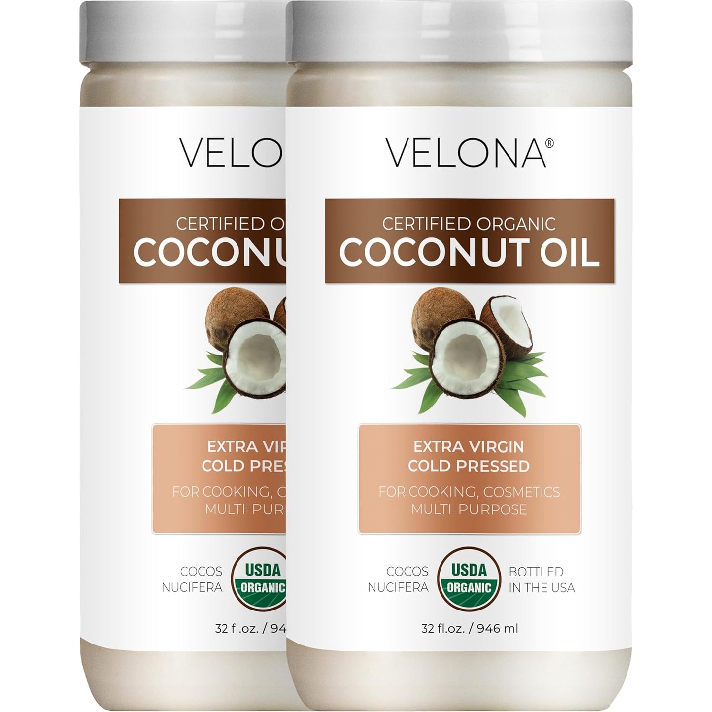 Velona USDA Certified Organic Coconut Oil Extra Virgin - 64 fl oz