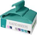 NEATERIZE Clothes Hangers Plastic 100 Pack - Space Saving Aqua