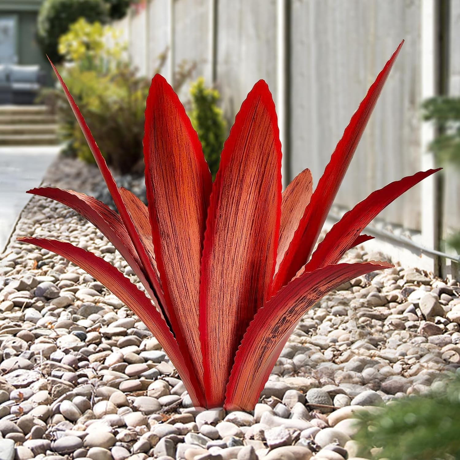 Enlarge Thickened Wind Resistant Metal Agave Garden Art Sculpture