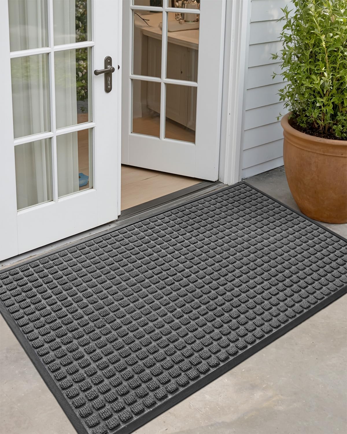 DEXI Front Door Mat Heavy Duty Non Slip Welcome Mat for Entryway