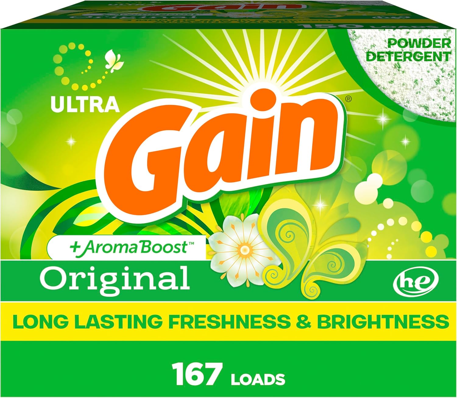 Gain Powder Detergent - 167 Loads, Original Scent