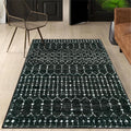 Lahome Moroccan Black Rug for Bedroom Washable Area Rugs 4x6