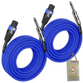 Fat Toad 25ft Speakon to 1/4in Cables for DJs and Musicians