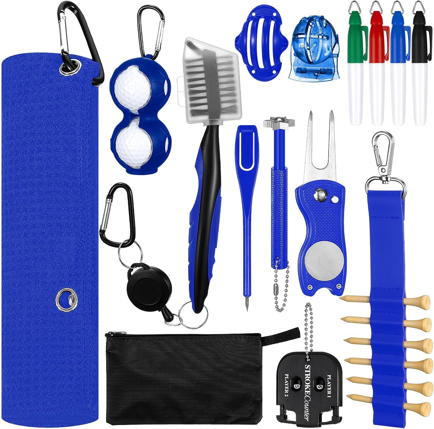 Syhood 21 Pcs Golf Club Cleaning Kit - Ultimate Golf Tool Set