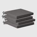 20 x 20 Grey Square Seat Cushions Set of 4 - Fade-Resistant Patio