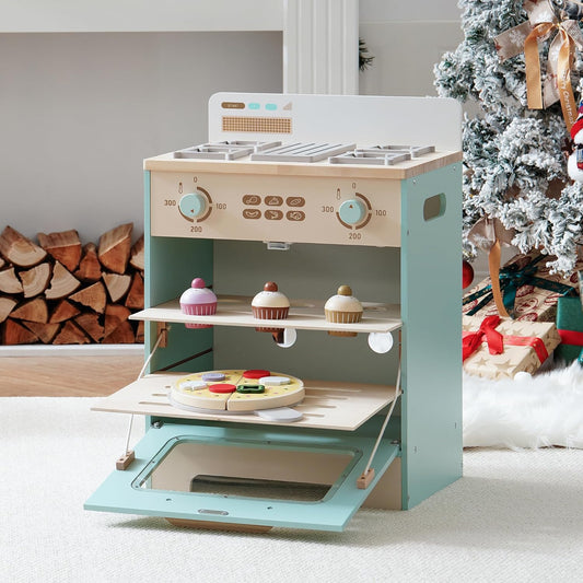 ROBOTIME Wooden Toy Kitchen Oven Playset for Creative Fun