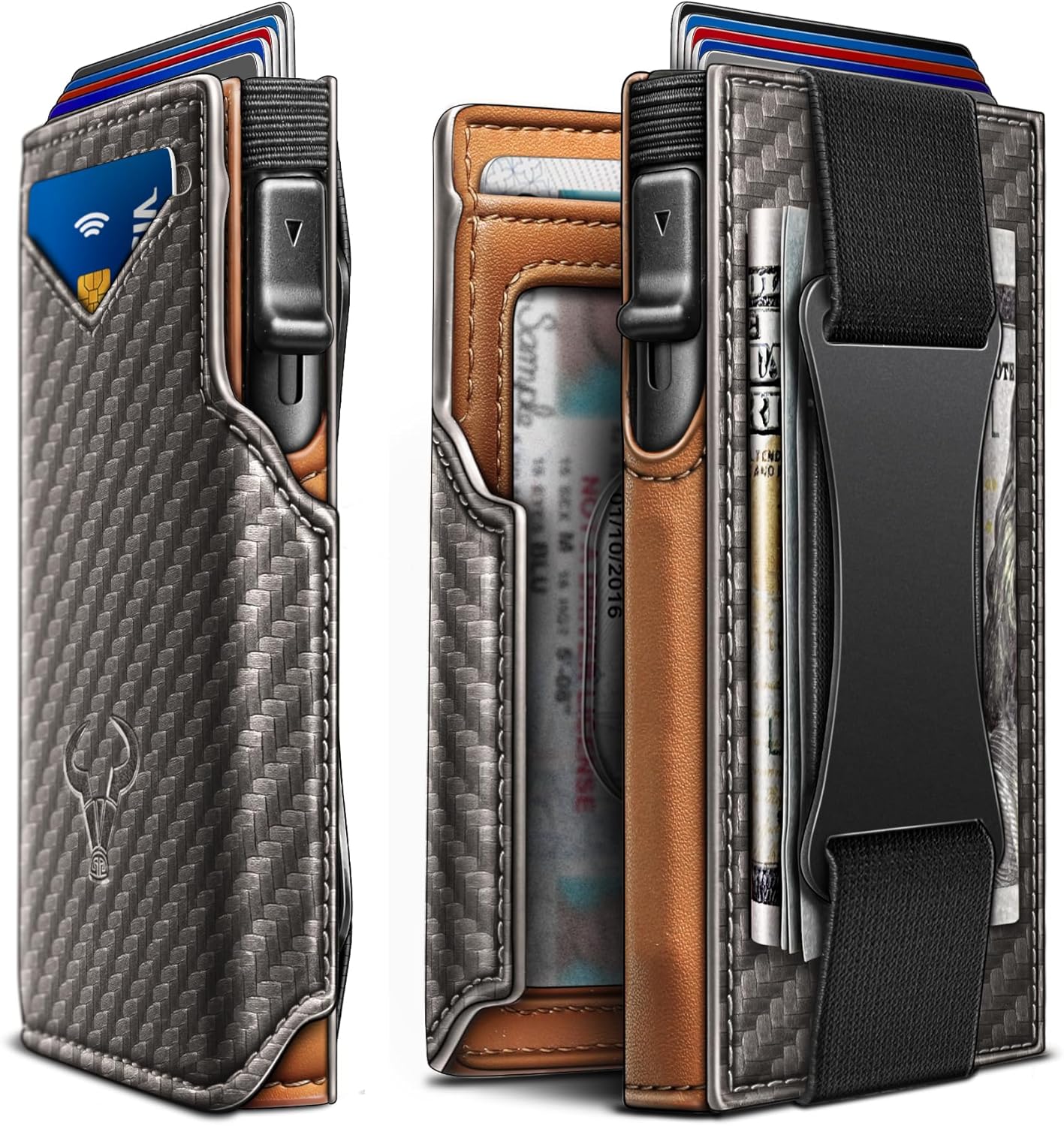 BULLIANT Slim Front Pocket Wallet with Pop-up Access Feature