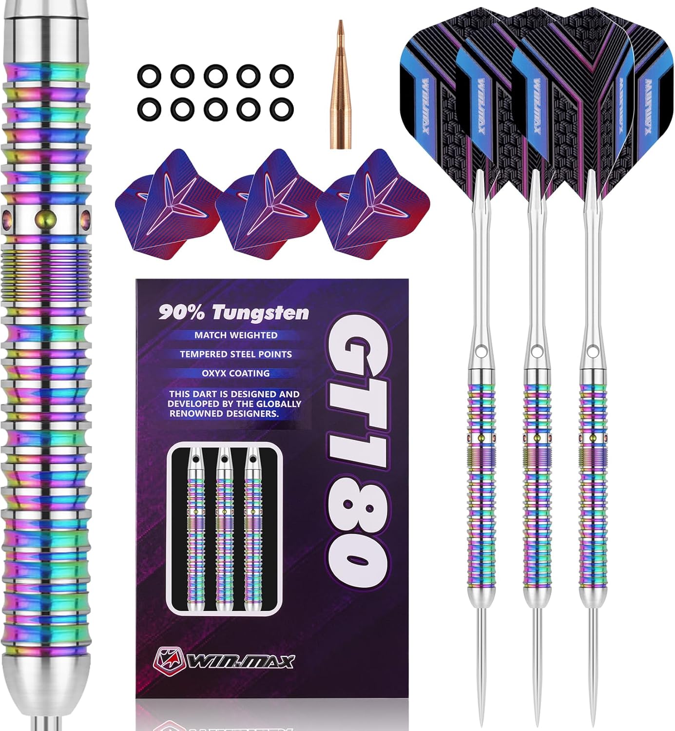 Professional 90% Tungsten Steel Tip Darts Set for Champions
