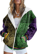 Mardi Gras Sweatshirt for Women Vintage V Neck Carnival Shirt
