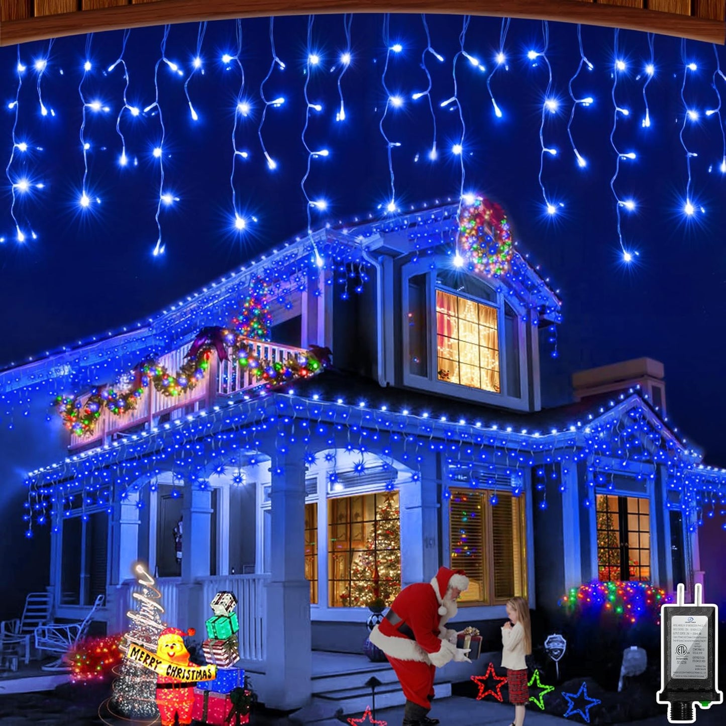 50FT 504 LED Outdoor Christmas Lights for Holiday Decor