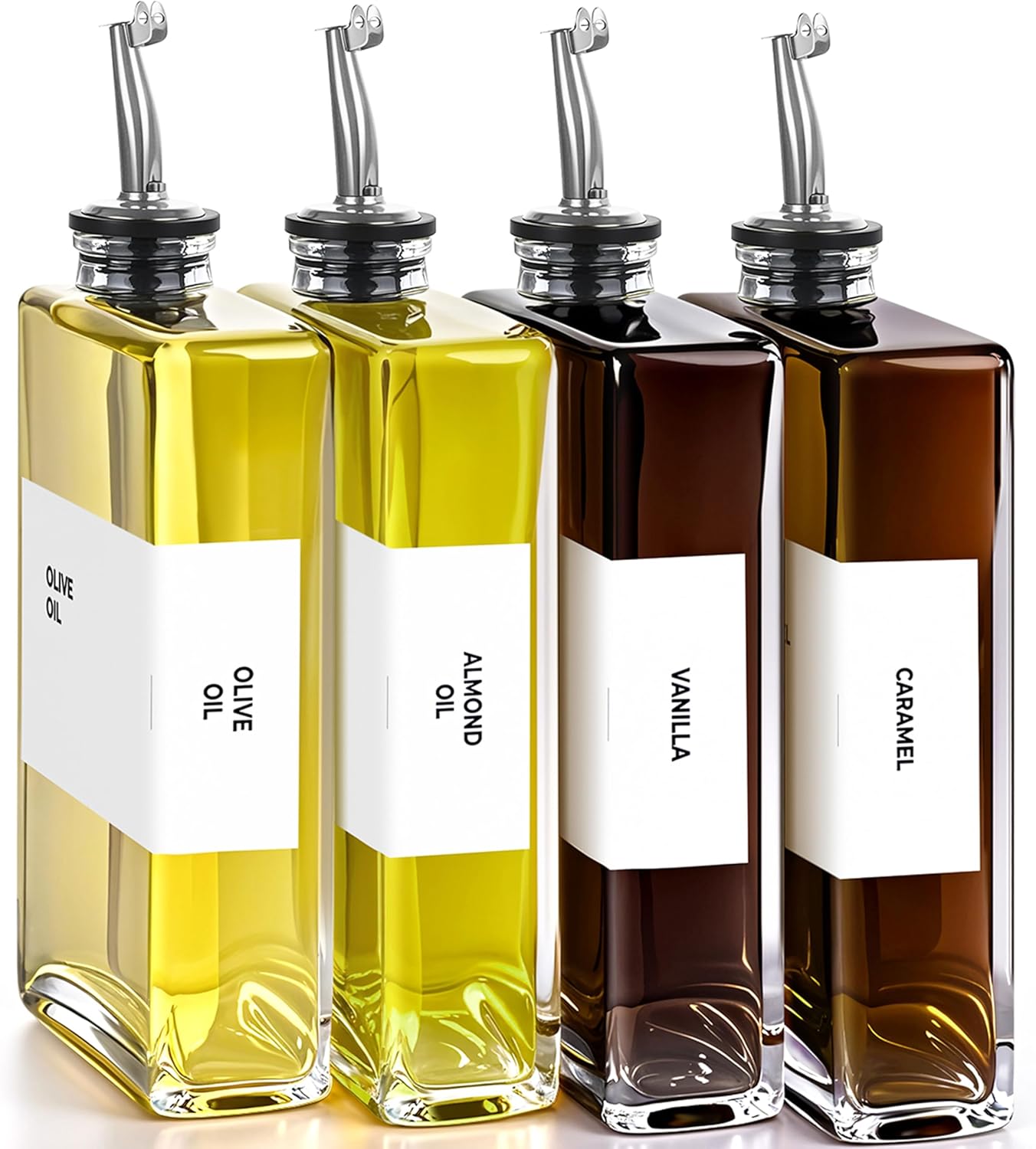 Olive Oil Dispenser Bottle with 44 Labels for Kitchen Use