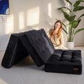 Tri-Fold Mattress 6 Inch Tufted Folding Futon Foam Bed - Portable