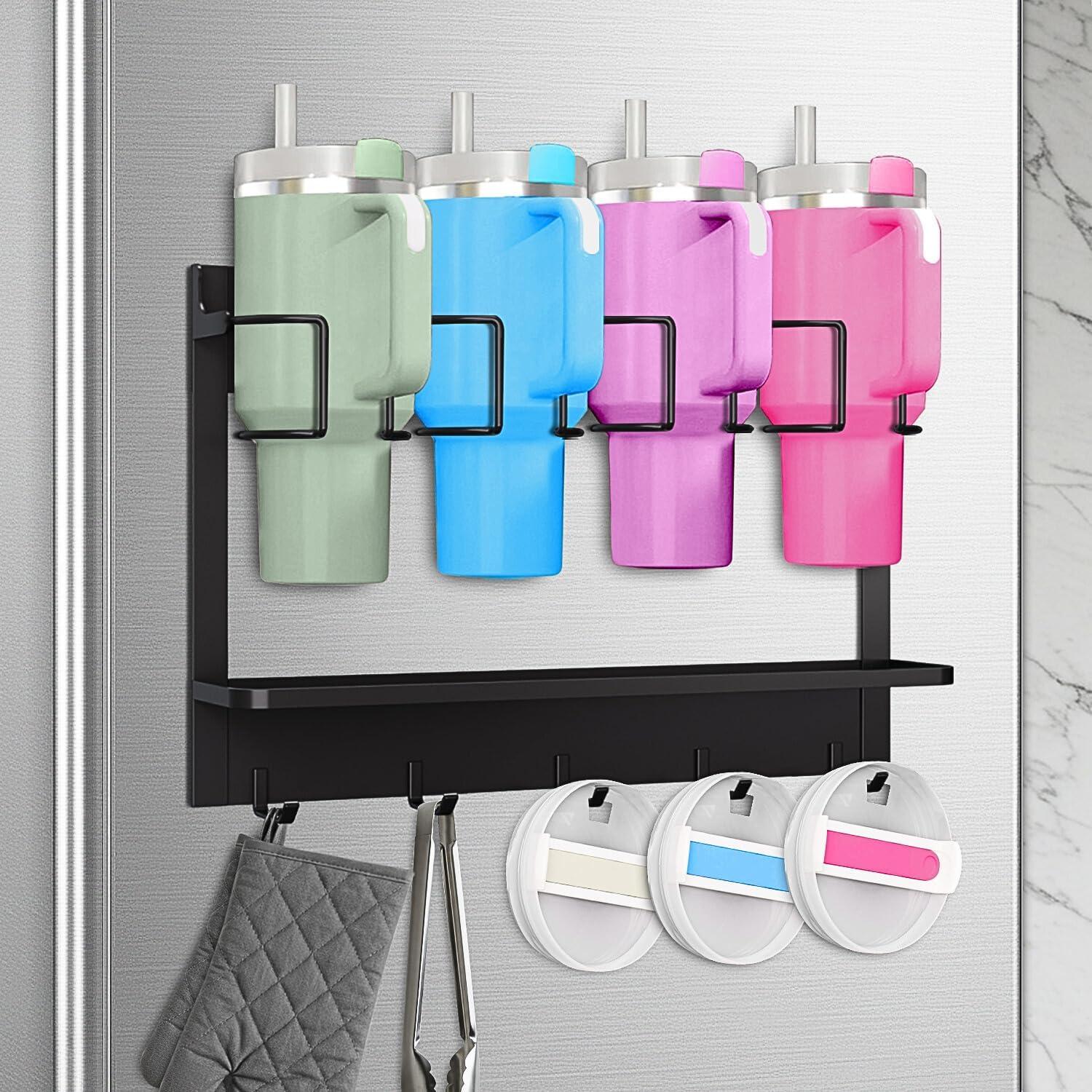 Water Bottle Organizer for Stanley Cup Accessories - Black