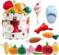 Nocciola Dog Squeaky Toys 12-Pack for Small Dogs - Plush Puppy Set