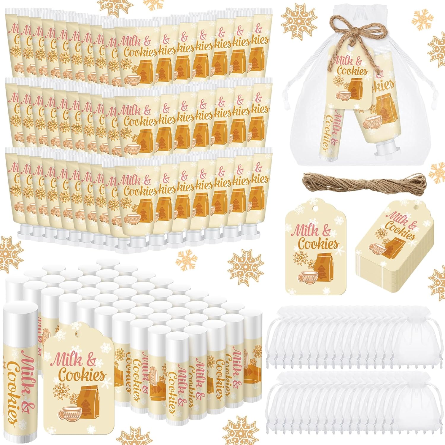 192 Pcs Christmas Hand Cream and Lip Balm Gifts for Parties