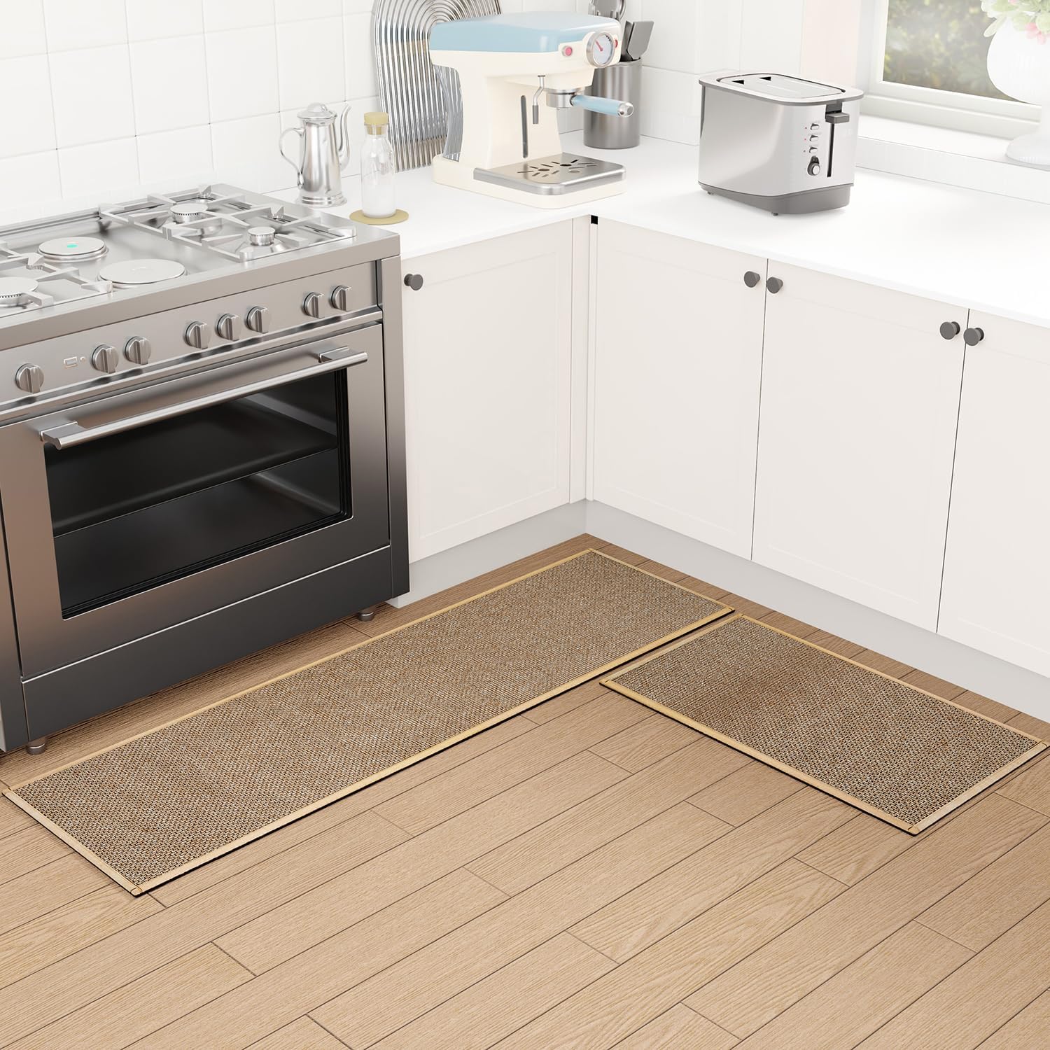 Cushioned Non Slip Kitchen Mat Set of 2 for Comfort and Safety