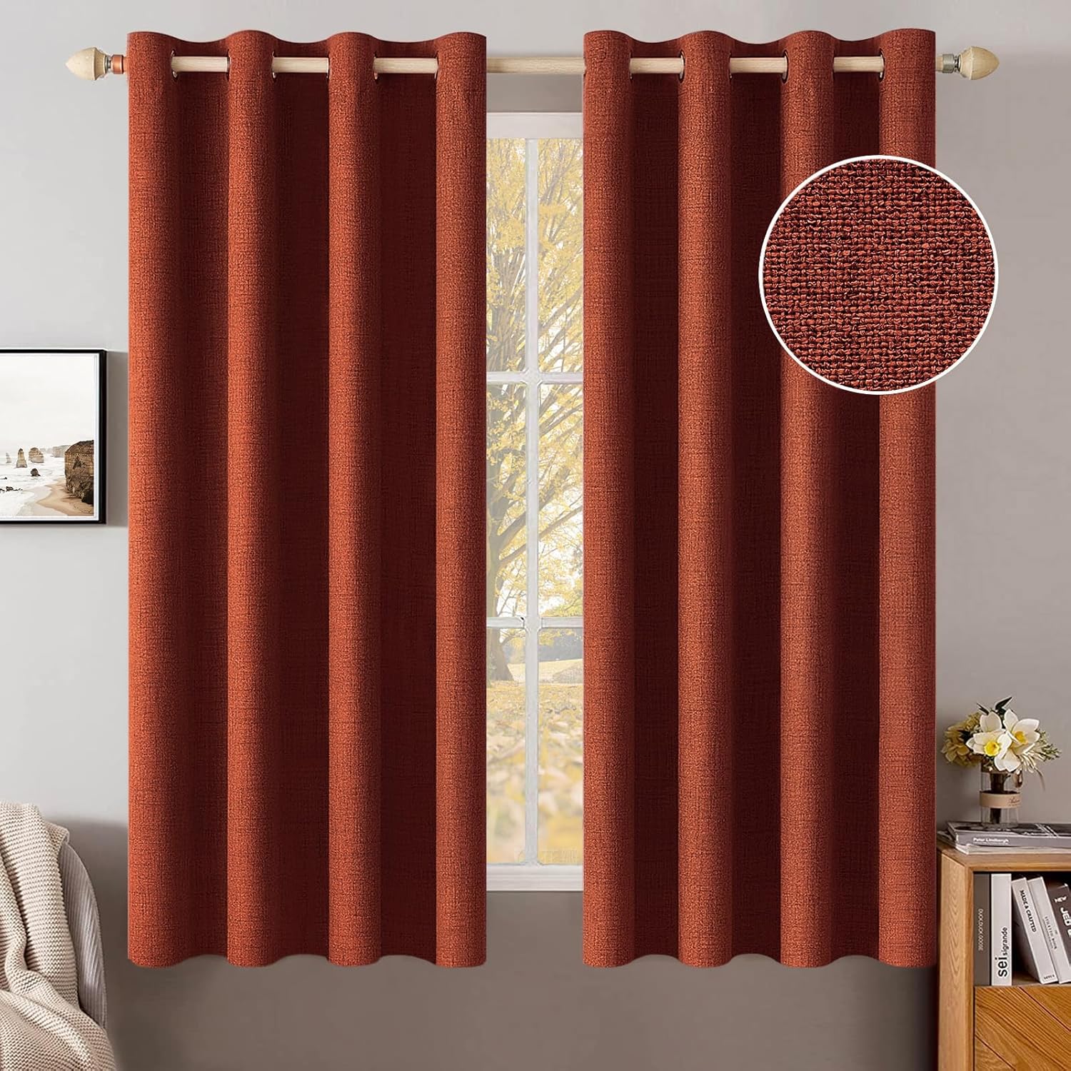 MIULEE Blackout Curtains for Bedroom 100% Thermal Insulated