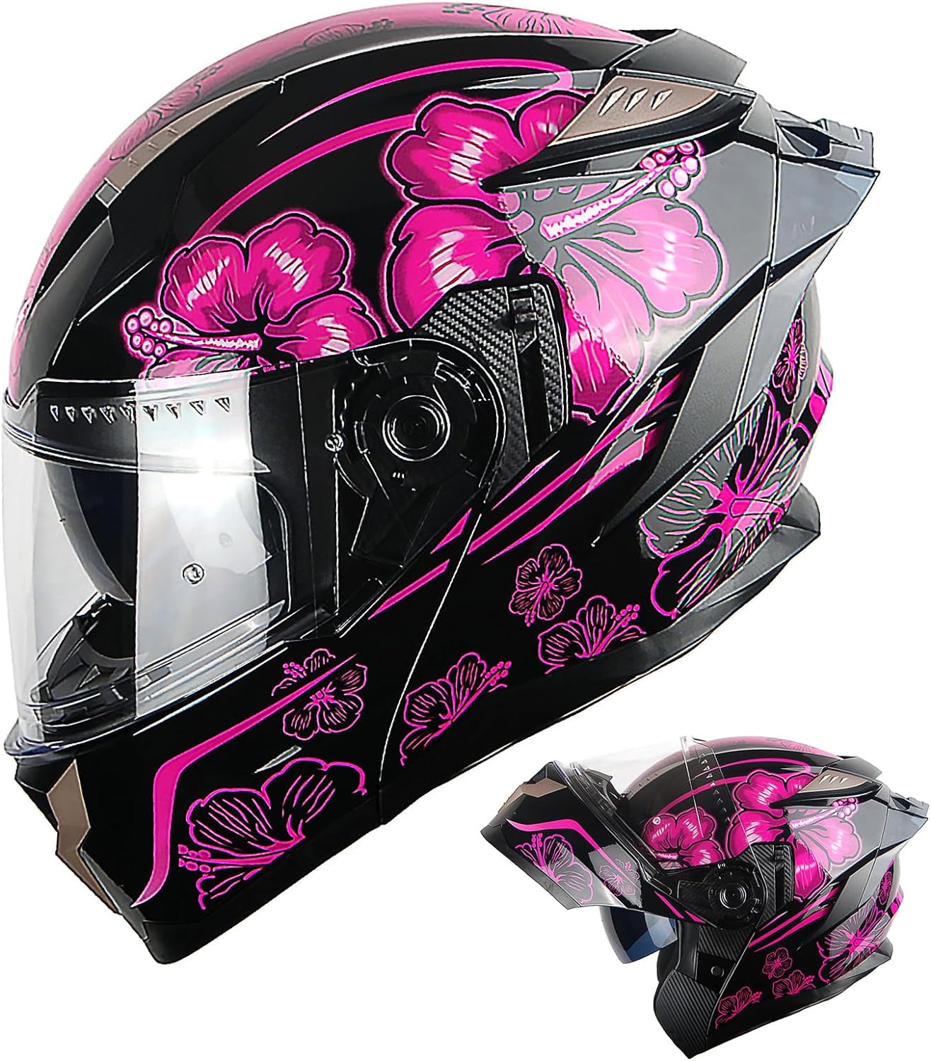 1Storm Motorcycle Modular Full Face Helmet with Dual Visor